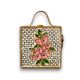 Mini Floral Lippan Art Handcrafted Square Sling Bag
